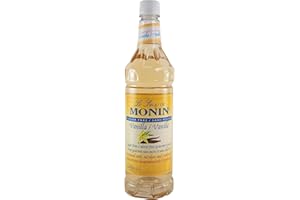 Monin - Sugar Free Vanilla Syrup, Great For Flavoring Coffee, Shakes, And Cocktails (1 Liter)