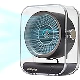 Table Fans Utra-quiet,Digital Display Rechargeable USB Fan,0-100% Speed, Long Lasting Power, Portable Fan for for Home Office Bedroom Kitchen Travel Camping back to school supplies(3D float black)