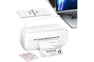 LABELCREATE USB Thermal Shipping Label Printer, 4x6 Label Printers for Packages, B246D Labeller Printer Compatible with Windows Mac Linux Chrome (White)