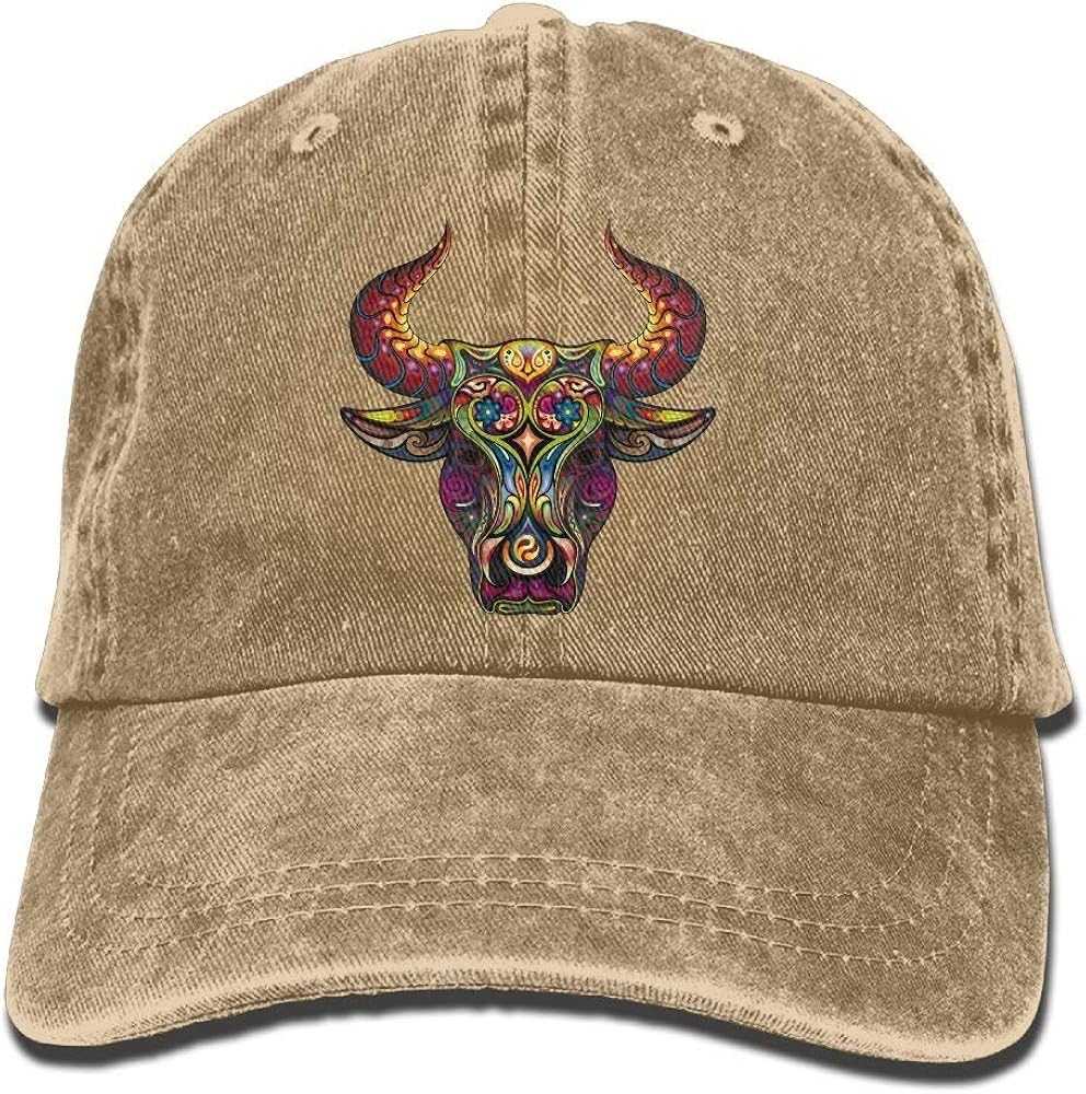 bulls skull cap