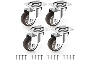 HOLKIE 1 inch Small Caster Wheels for Furniture Low Profile Casters Set of 4 Total Capacity 90 Lbs Perfect Wheels for Small P