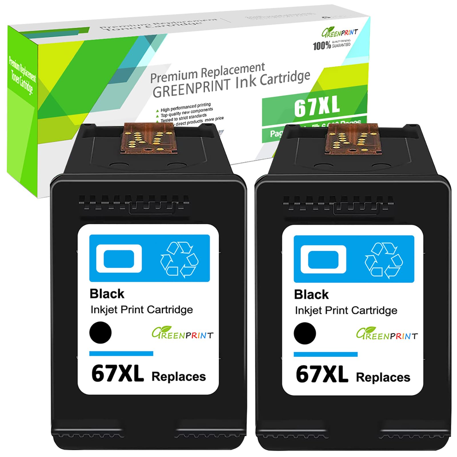 HP 67XL再生リサイクルインクカートリッジ 2個セットの商品画像