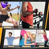 Himaly Resistance Bands Set 5pcs 150Lbs with Handles Door Anchor Gym Kit view 8
