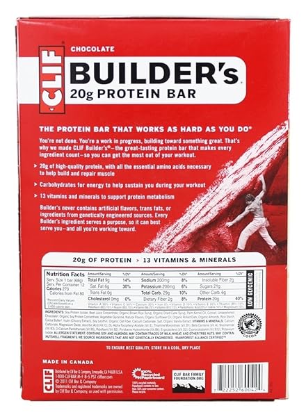 CLIF BUILDERS CHOCOLATE C SIZE 12CT CLIF BUILDERS CHOCOLATE 2.4Z