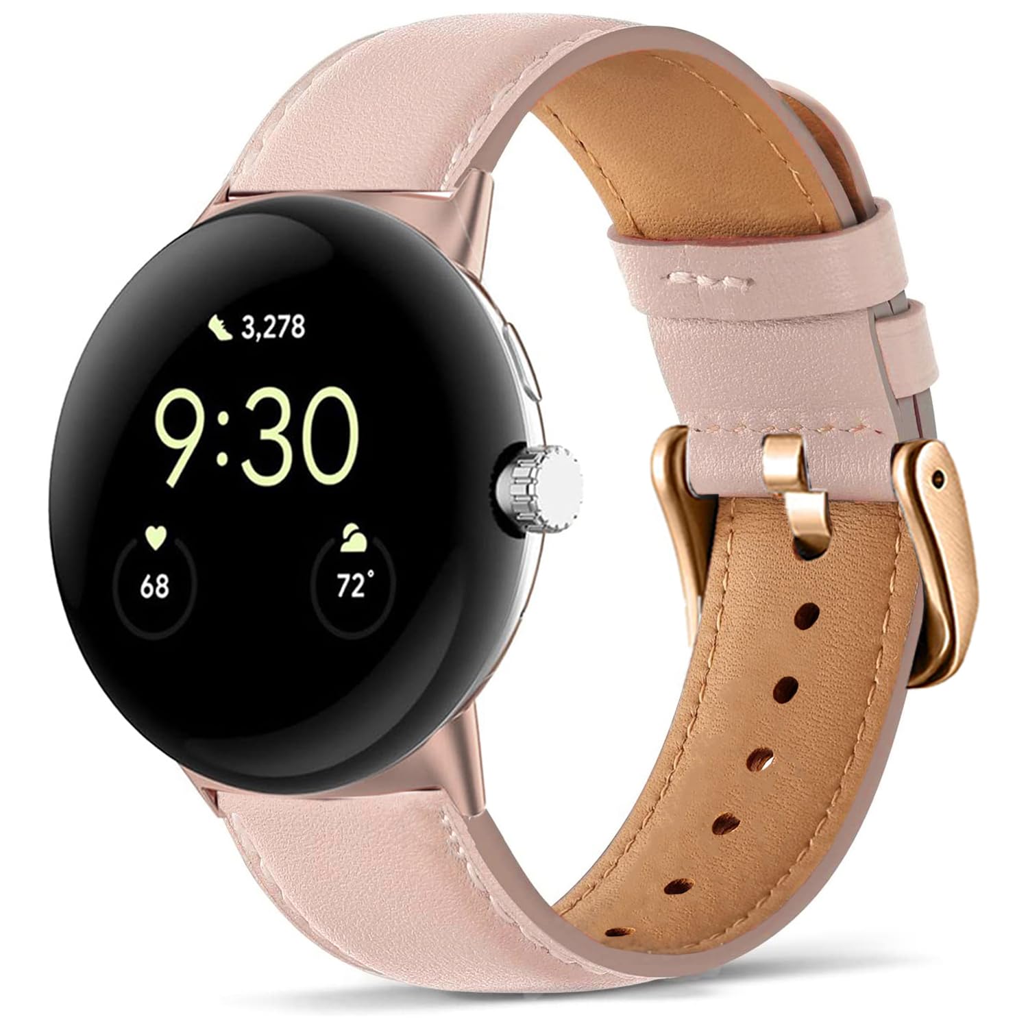 VELULYX band compatible Google Pixel Watch 2, genuine leather band for Google Pixel Watch/2/3 41mm — image 1