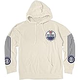 Blue 84 NHL Officially Licensed Hooded Sweatshirt Ringspun Ivory Sleeveshot
