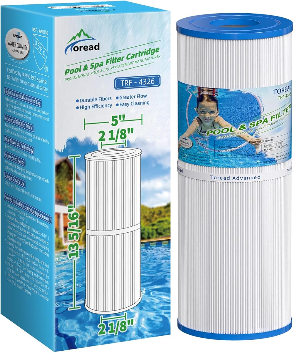 TOREAD Replacement Spa Filter PRB25-IN Unicel C-4326 FC-2375 5X13 1 Pack