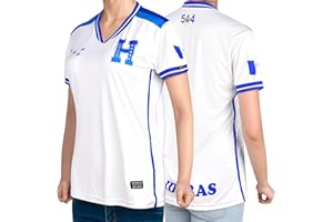 FOX & FURY Men & Women Honduras Soccer Jersey Patriotic Shirt Camiseta de Futbol | Ribbed Collar & Cuffs in V-Neck & Polo Styles