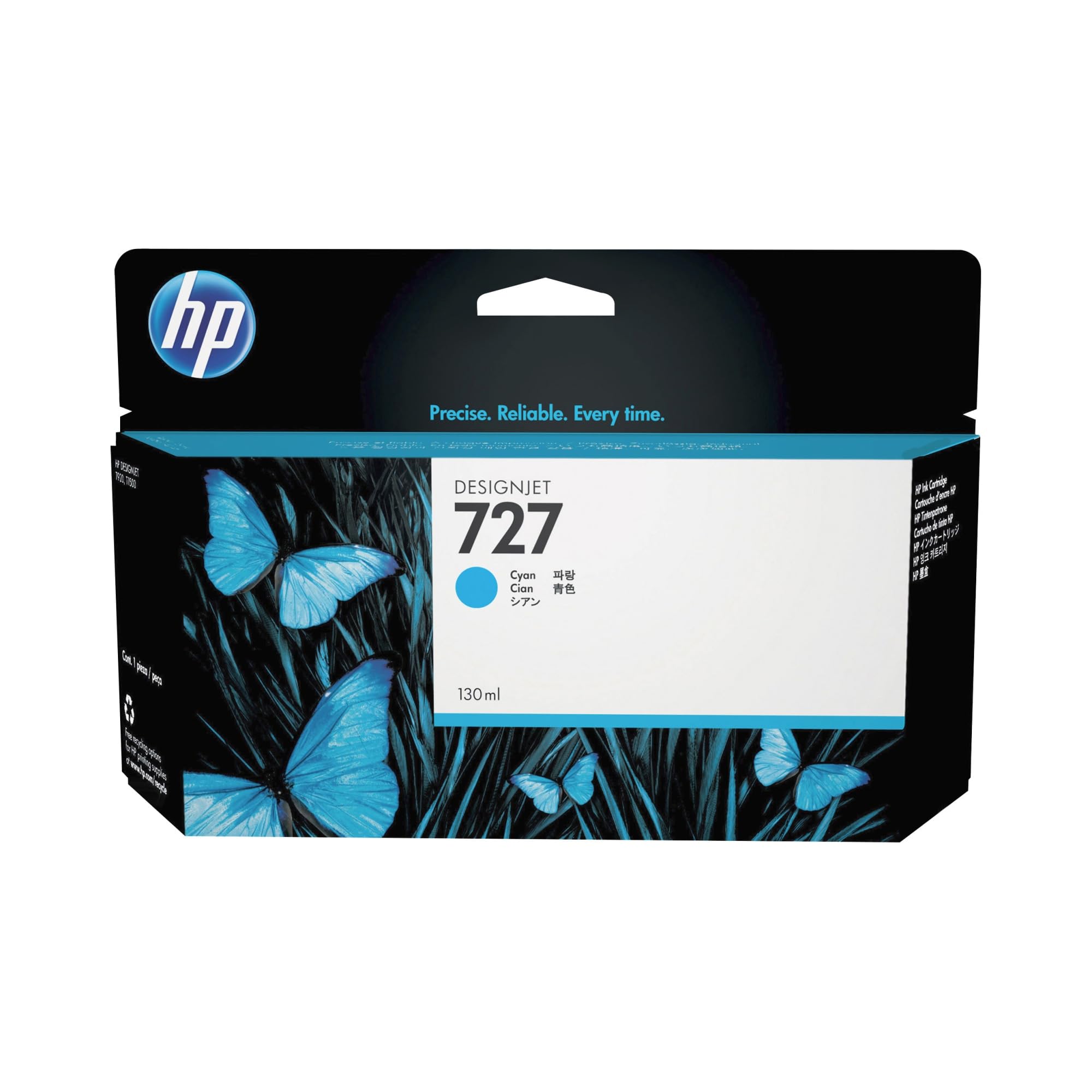 HP 727 130ml Ink Cartridge - B3P19A , Cyan