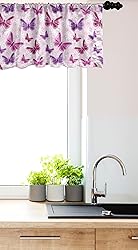 Ambesonne Butterfly Window Valance, Various Flying