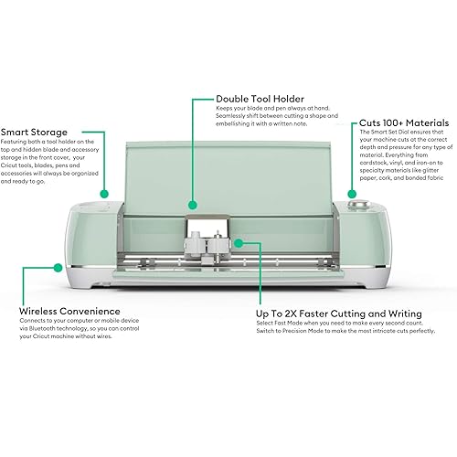 Cricut Explore Air Mint Bundle with Vinyl Sampler and Basic Tool - Main Image