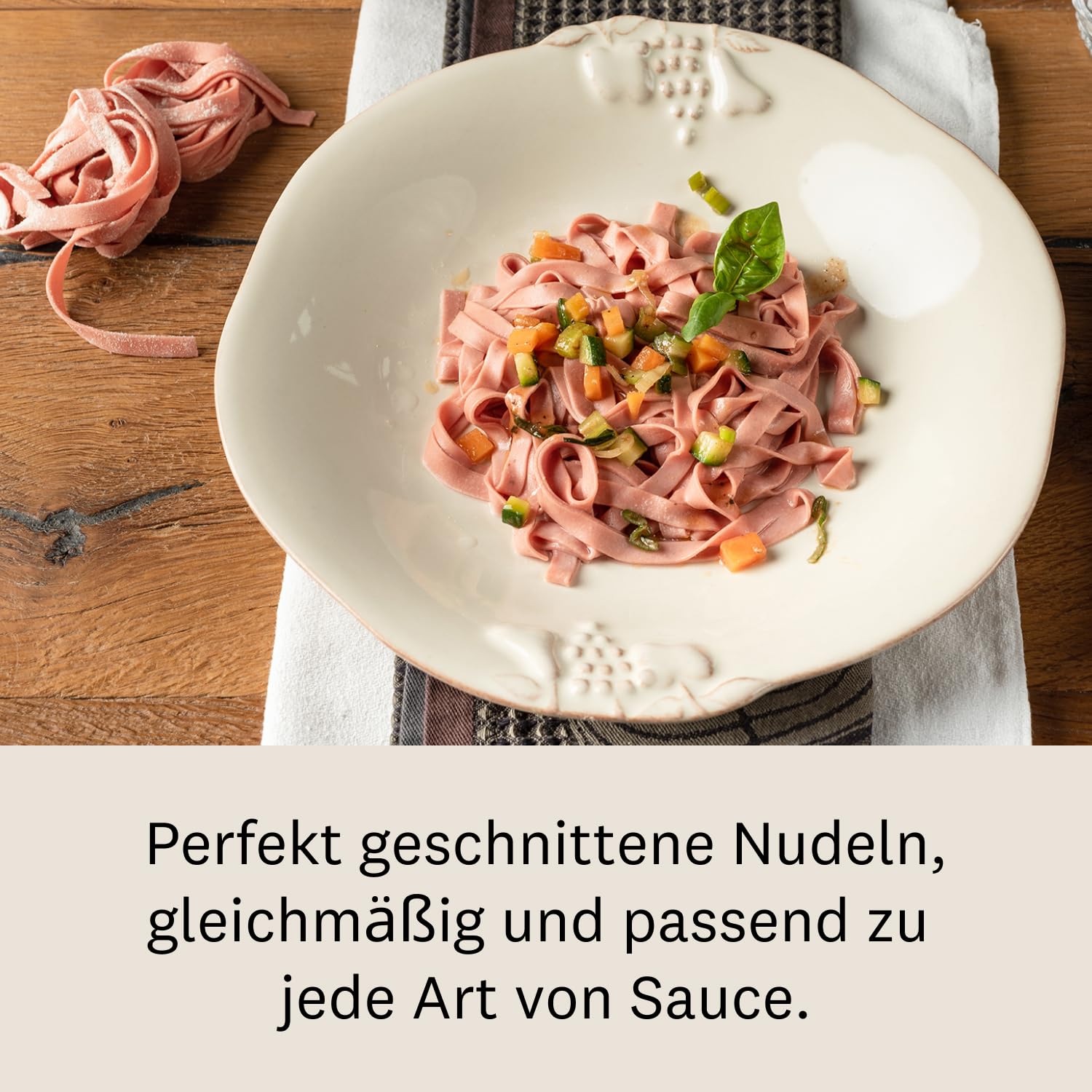 Marcato Elektrische Nudelmaschine Atlas 150 + Motor, Atlasmotor, Für Pasta, Lasagne, Fettuccine, Tagliolini, aus Edelstahl 7