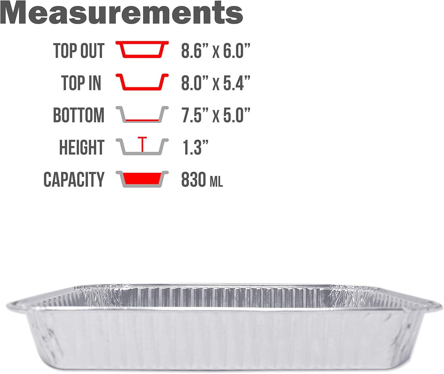 (35 Pack) Compatible with Weber Grills Drip Pans l Top Dimension 8.6” x 6” l Bottom 7.5” x 5” l Disposable Aluminum Foil Grease Trays Bulk Package l Great for BBQ, Roasting, Baking & Cooking : Garden & Outdoor