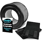BlueBird Filters Replacement HEPA Filter & Carbon Pre Filter Kit For Honeywell 10500 (EV-10) 17000 17000-S 17005 OEM Part Number 20500 (1 HEPA + 2 Carbon Pre-Filter)
