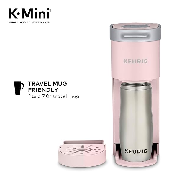 KEURIG K-MINI SINGLE SERVE K-CUP POD COFFEE MAKER, 6 TO 12OZ BREW SIZE, WITH CORD STORAGE, PERFECT FOR SMALL SPACES, DUSTY ROSE