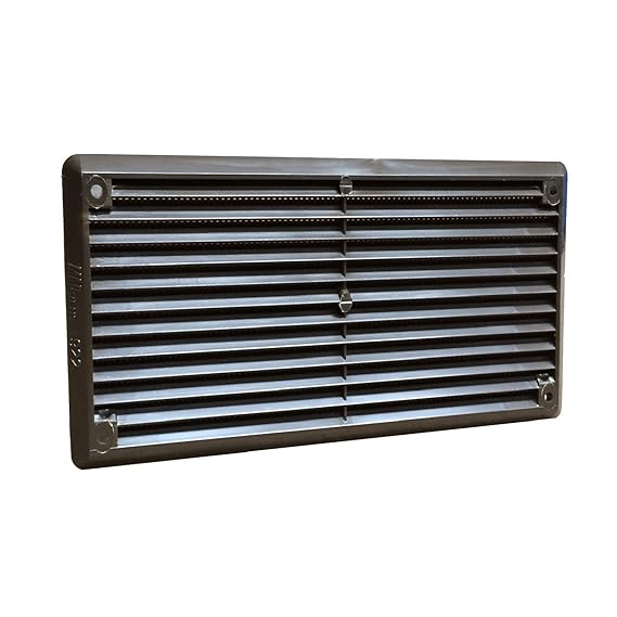Home Smart Lüftungsgitter, mit Fliegenschutz, 15,2 x 22,8 cm, Kunststoff, Braun