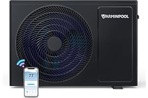 VARMINPOOL 27000BTU Pool Heat Pump for 7,000 Gals In and Above Ground Pool, Pro Flow Electric Pool Heater, Control via APP, Smart Inverter, Titanium Heat Exchanger, 120V