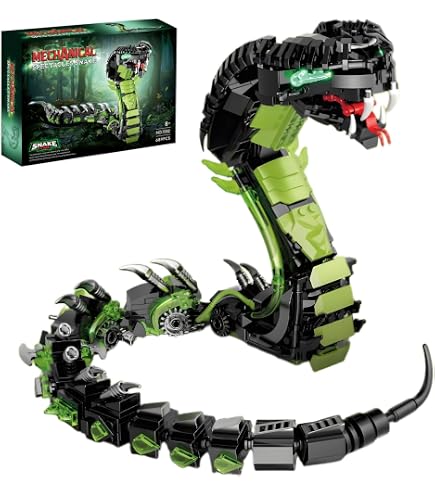 Amazon.com: honchoes Mechanical Snake Building Set, Animal Model