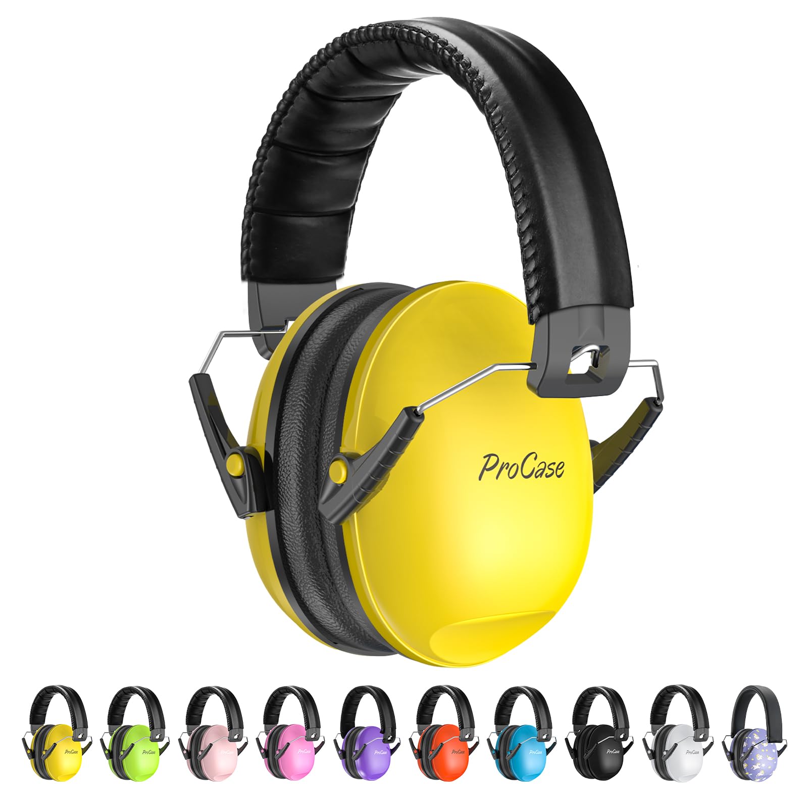 ProCase Ear Defenders Children, SNR 27dB Noise Cancelling Headphones for Kids Toddler, Kids Ear Defenders for Autism, Hearing Protection for Airplane Concert Fireworks -Yellow — image 1