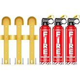 AmzBoom Fire Extinguishers Water-based for Home Kitchen, Car, &amp; Boat 3 Pack&ndash;Portable Small Fire Spray with Mounting Brackets&ndash;A,B,C,K Multi-Purpose Fire Protection, Eco-Friendly, Compact &amp; Easy to Use.