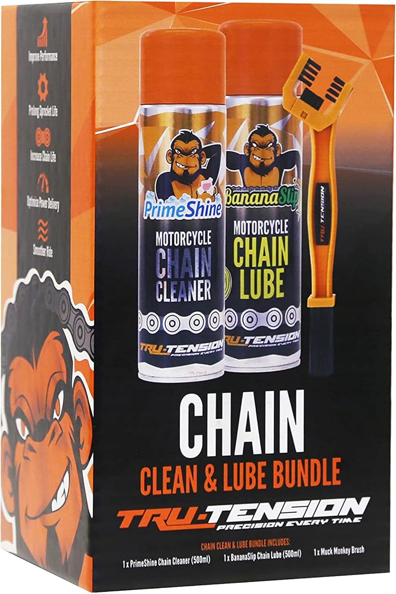 Tru-Tension Motorcycle Chain Clean & Lube Bundle Kit