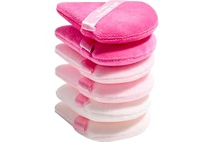 BS-MALL BS-MALL Triangle Powder Puff Face Makeup Sponge Soft Triangle Powder Puffs for Loose Powder Body Powder Cosmetic Foundation Sponge Pack of 7 (A-Pink)