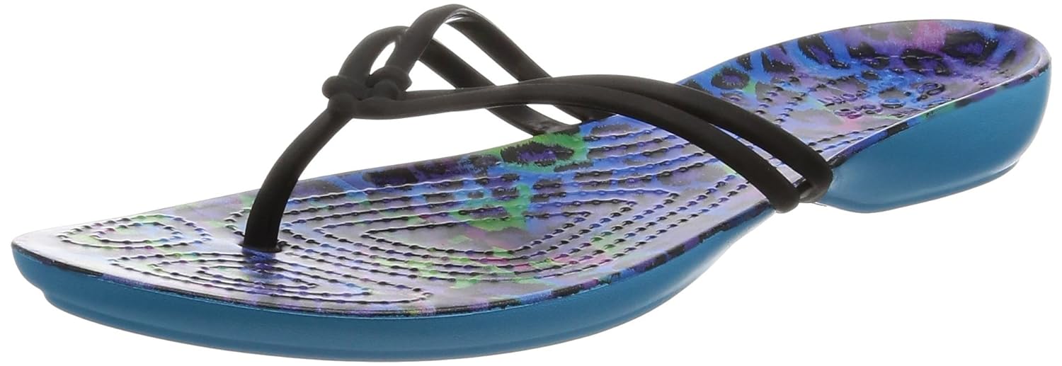 crocs isabella graphic women flip in multi