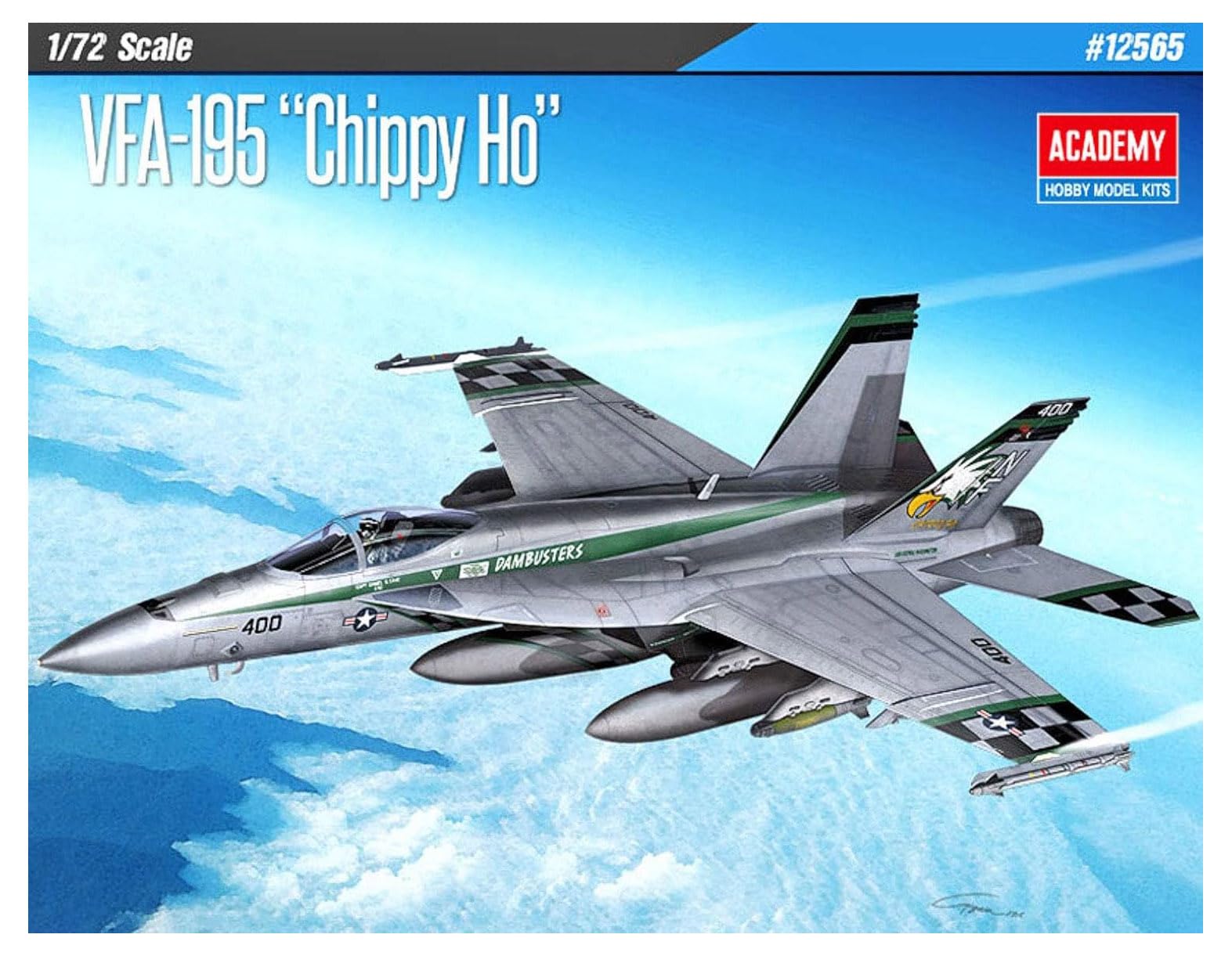 Academy 1: 72 - USN F/A-18Evfa-195 Chippy Ho