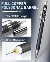 Nicpro 6 PCS Art Mechanical Pencils Set 0.3 0.5 0.7 0.9 mm with 2mm Lead Holders view 3