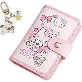 NSRAOIM Credit Card Holder for Women and Girl, 2Pce Cute Mini Thin Leather ID Card Holder Soft PU Leather Credit Card Organizer with 20 Card Slots