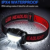 Xndryan Head Torch Ultra Bright COB LED Headlamp 3 Modes 60° Beam view 6
