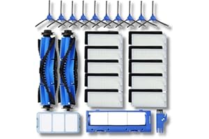 JoyBros 25-Pack Replacement Part Accessories Compatible for Eufy RoboVac 11S, RoboVac 15C, RoboVac 30, RoboVac 30C, RoboVac 12, RoboVac 35CPrimary/Filters, Side Brushes,Roller Brushes/Guard