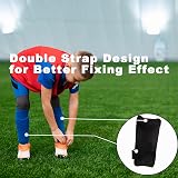 lvzhen Football Shin Pads Kids Non Slip Double Adjustable Straps Glitter Rainbow view 6