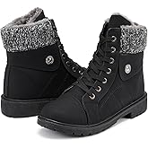 yageyan Womens Winter Snow Boots Warm Fur Lined Winter Water-resistan Ankle Booties Zipper Anti-Slip Combat