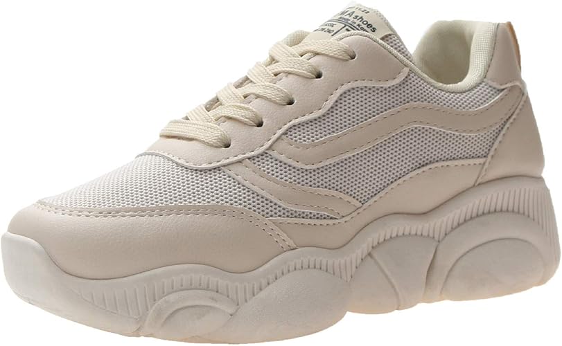 Amazon Yikaifei 厚底シューズ レディース 厚底靴 トレーニングシューズ ジム靴 ヒールアップ ジム用 レザー メッシュ レースアップ 軽量性 日常着用 ベージュ 24 0cm シューズ バッグ Amazon Yikaifei 厚底シューズ レディース 厚底靴 トレーニングシューズ ジム靴 ヒールアップ ジム用 レザー メッシュ レースアップ 軽量性 日常着用 ベージュ 24 0cm シューズ バッグ