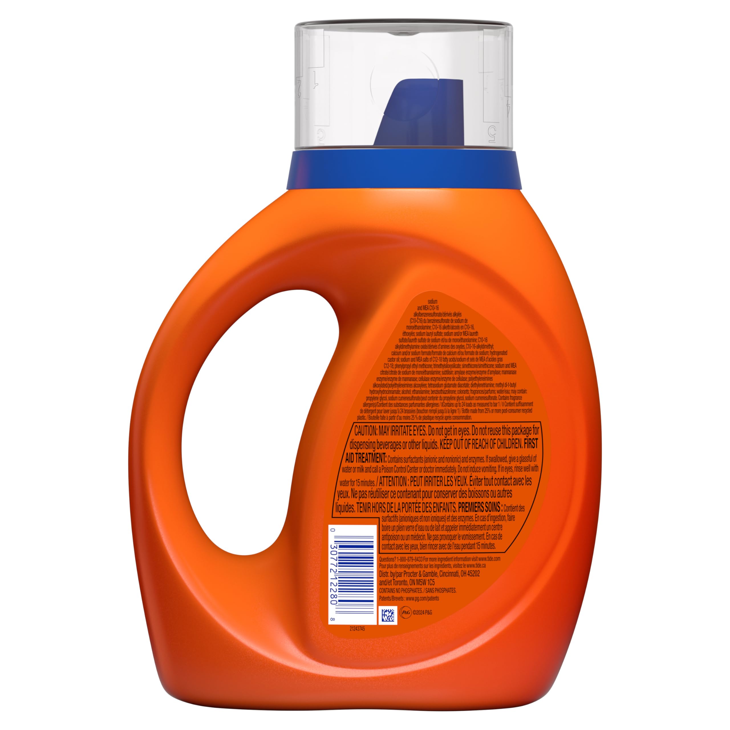 Tide Liquid Laundry Detergent, Hygienic Clean Heavy Duty, Original Scent, 24 Loads, 34 fl oz