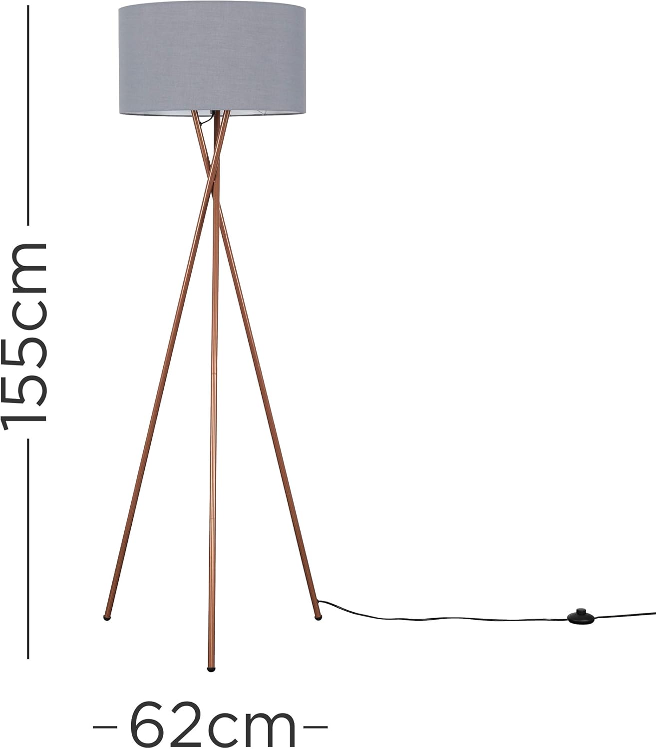 copper tripod floor lamp
