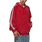 Iwing Hoodies Sweatshirts for Men Acid Wash Oversized Hoodie Double Striped Athletic Heavyweight Fleece Sweatshirt Women