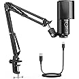 FIFINE USB Podcast Microphone, PC Computer Condenser Microphone Plug & Play Mic Kit with Boom Arm Stand, 16MM Large Diaphragm, Mute Button for Recording Singing Streaming YouTube Gaming-T669PRO1