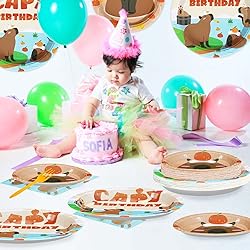 96 Pcs Capibara Birthday Party Supplies Cute
