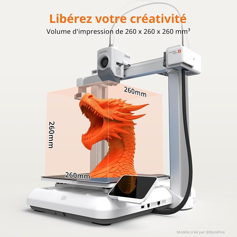Kobra 4 Imprimante 3D pour débutants, Impression Silencieuse