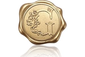 50pcs Wax Seal Stickers, Self-Adhesive Letter Wax Stickers Gold Alphabet Wax Stickers Invitation Envelope Seal Stickers for W