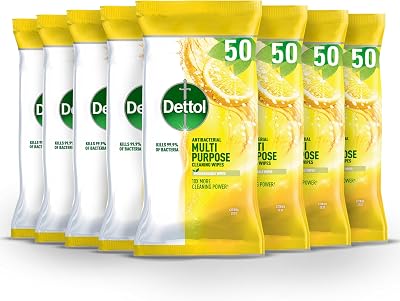 Dettol Antibacterial Wipes Citrus 400 Wipes Biodegradable Disinfectant Cleaners