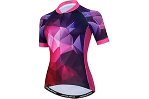 TELEYI Women's Cycling Jersey Bike MTB Short Sleeve Bicycle T-Shirt Clothing Jacket Quick-Dry Tops S-3XL
