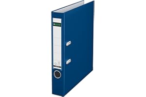 Leitz 2-Ring 2-Inch Premium Linen Textured A4 Sized European Binder, Blue (1015-BL)