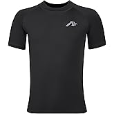 Youth Boys Compression Shirt Short Sleeve Football Basketball Quick Dry Base Layer Undershirt Kids Athletic T-Shirt