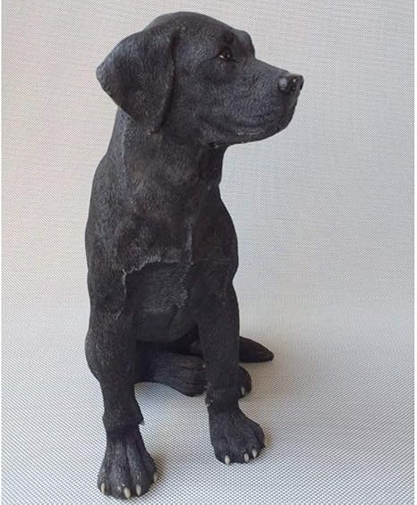 Amazon Linlq ブラックラブラドールレトリーバー犬の像 ラブラドール犬の樹脂飾りポリレジン ブラック 28cm 11 02インチ 置物 オブジェ オンライン通販