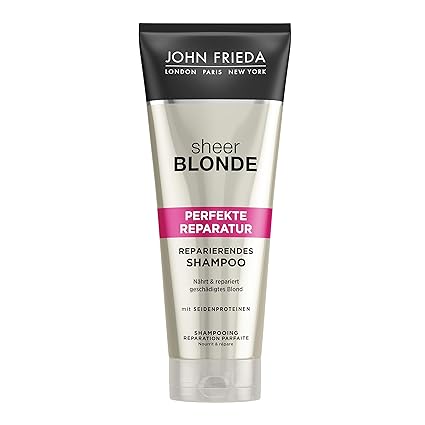 John Frieda Sheer Blonde Perfekte Reparatur Shampoo - 2er Pack (2x 250 ml) - nährt und repariert geschädigtes Blond - mit Sei