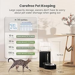 CZPET Automatic 7L Dog and Cat Water Dispenser with