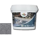 Epoxy Colored Sand Floor Paint, Self-leveling Epoxy Floor Paint for Indoor and Outdoor, Wear-resistant, Non-slip, Excellent Results on Concrete and Flat Adobe Surfaces (Sea Gray,1KG/35OZ)